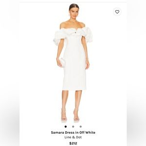 Line and dot Samara dress in off white size M